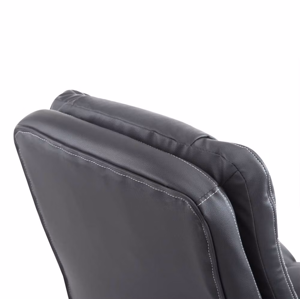 STILVORA Modern Executive High Back Office Chair in Black Synthetic Leather with Armrests and 360 Degree Swivel – 6