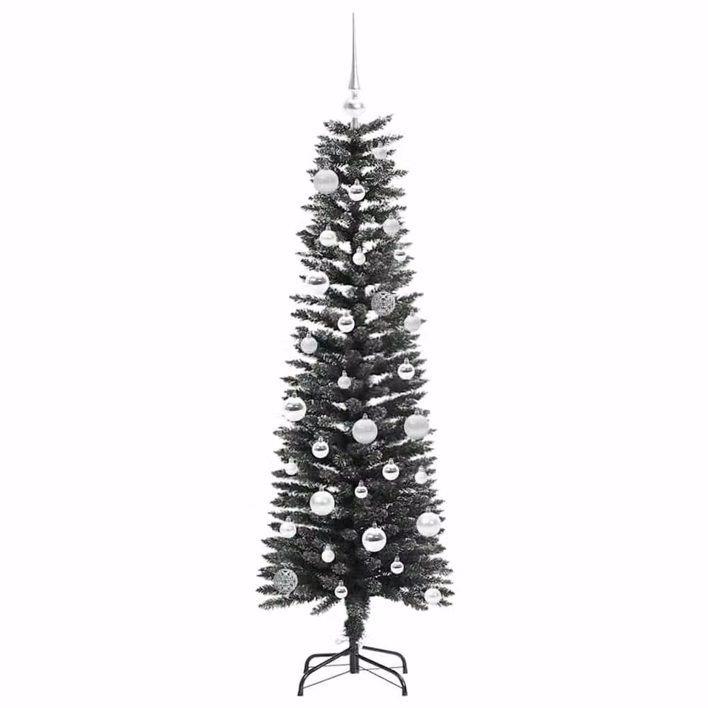 Berkfield Home Elegant Artificial Christmas Tree with 150 LEDs, Green, H x W x D: 150 x 43 x 43 cm – 4
