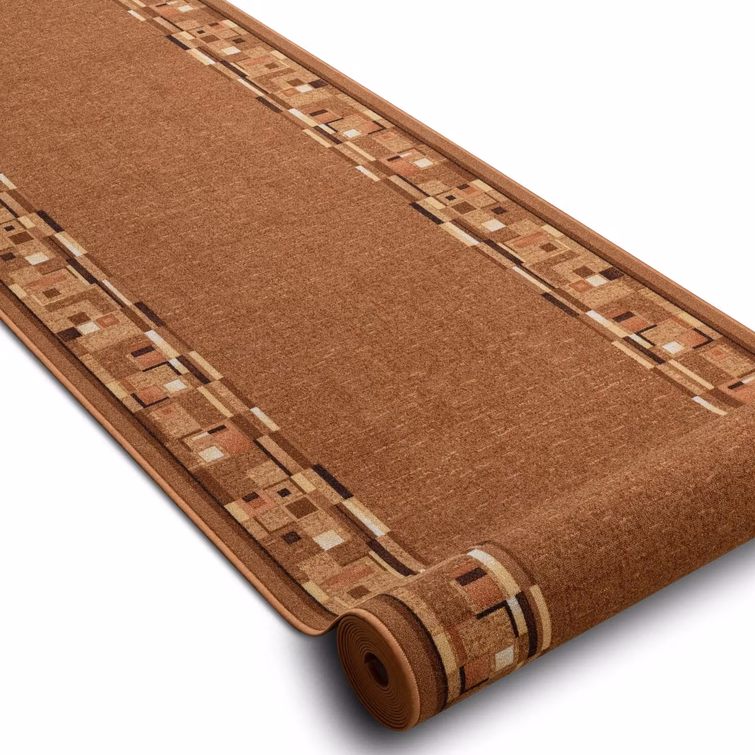 RugsX Anti-Slip Bombay Runner in Beige and Brown, W: 80 cm, L: 160 cm – 2