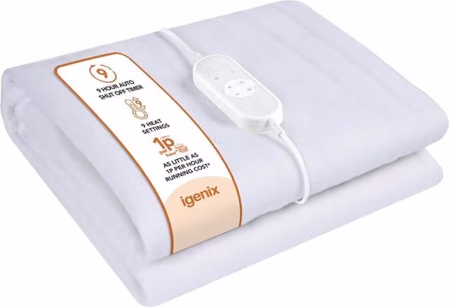 Igenix Double Heated Underblanket in White, W/D/H: 135 x 120 cm