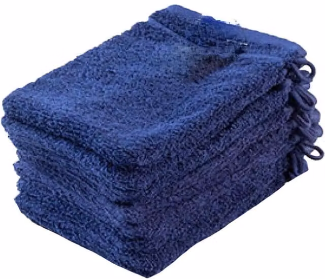 ARTG Plain Navy Blue Fluffy Cotton Terry Wash Glove
