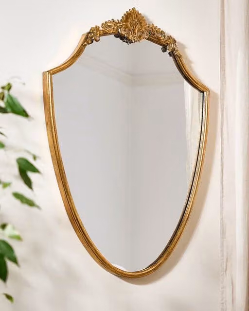 Dibor Antique Style Gold Wall Mounted Mirror for Hallway or Bedroom