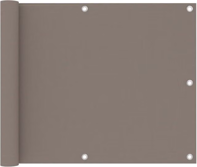 Berkfield Home Balcony Screen in Taupe Oxford Fabric, W: 75 cm, L: 500 cm