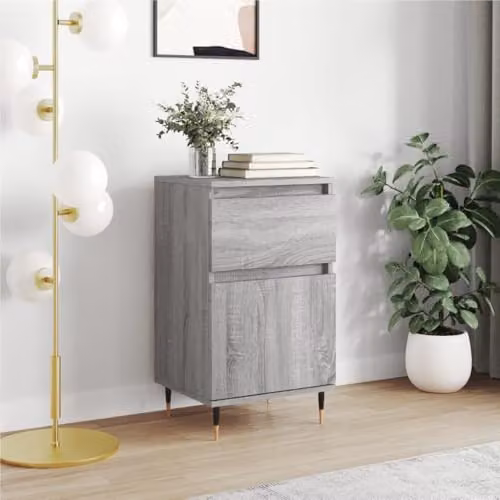 vidaXL Grey Sonoma Sideboard in Engineered Wood W/D/H: 40 x 35 x 70 cm – 2