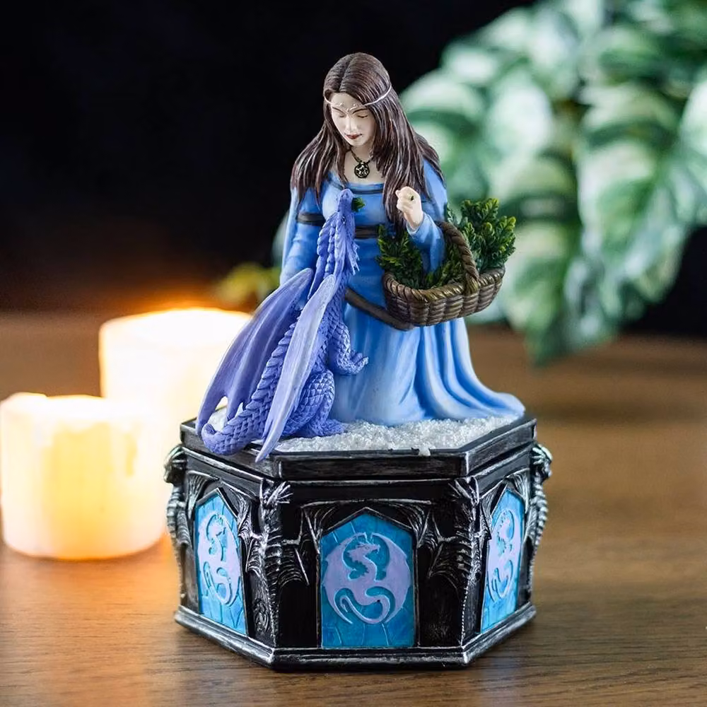 Uniqueful Dragon Friendship Winter Box by Anne Stokes, Multicolour Tabletop Decoration – 2