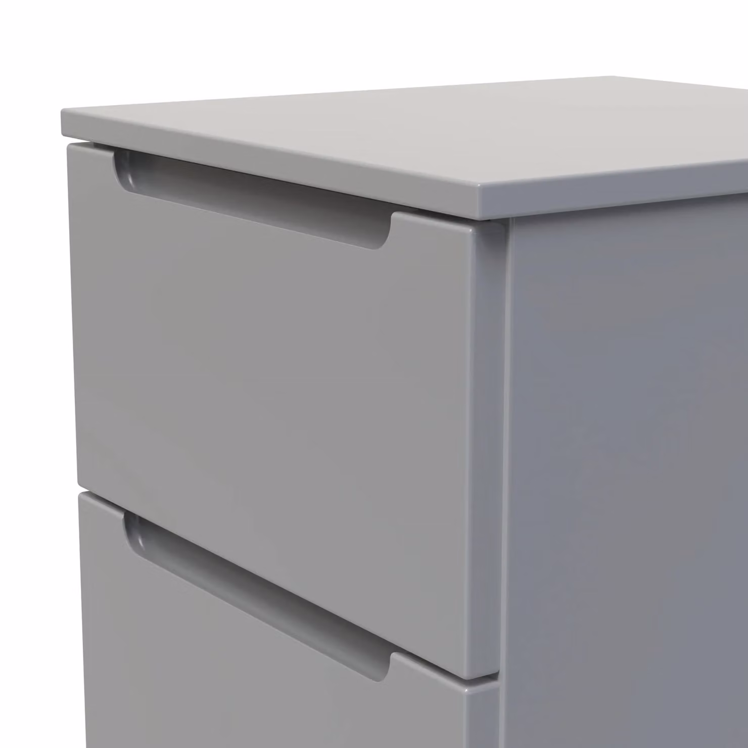 2 U Lucca 3 Drawer Bedside Table in Dark Grey, Small, Ready Assembled – 3