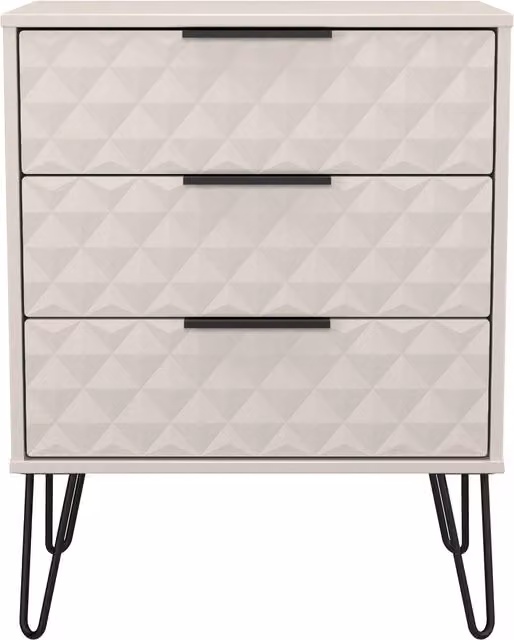 2 U Islay 3 Drawer Chest in Taupe and Black