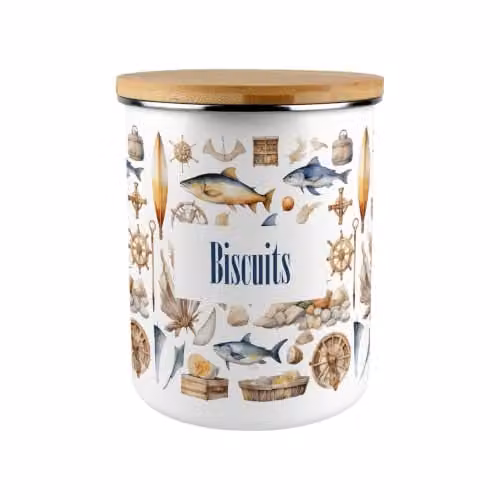 Purely Home Nautical Biscuit Storage Tin, 2.7 l, Multicolour