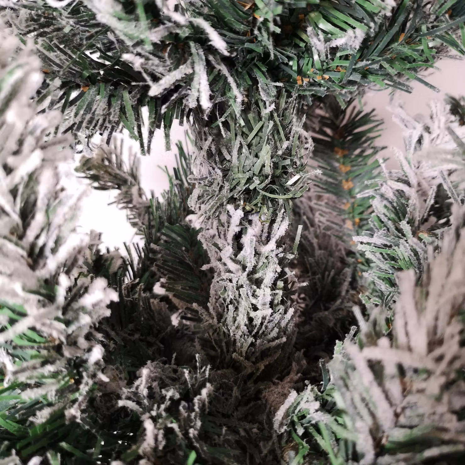Samuel Alexander Premier Snow Flocked Green PVC Spruce Pine Slim Christmas Tree – 3