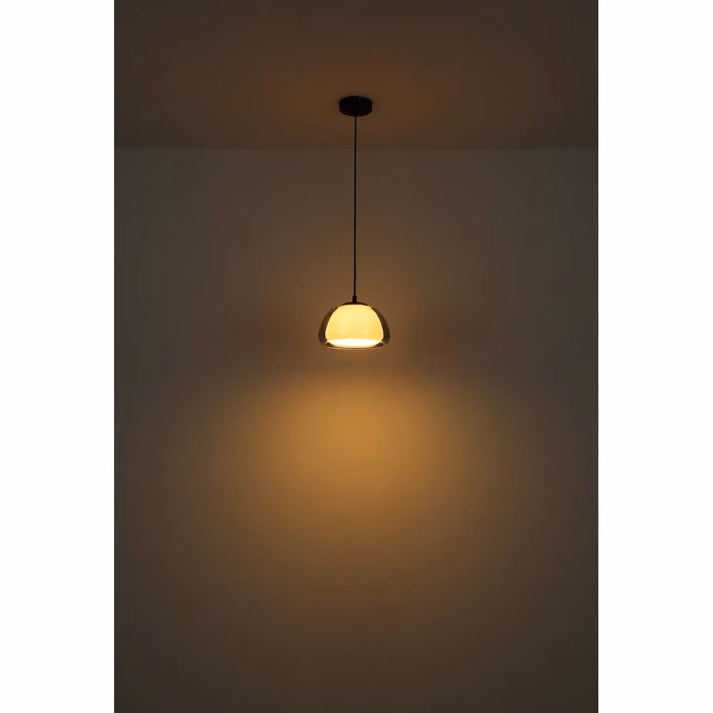 Globo Lighting Retro Dome Pendant Lamp in Black and Transparent Glass, Diameter: 40 cm, Height: 120 cm, 1 x E27 Socket – 5