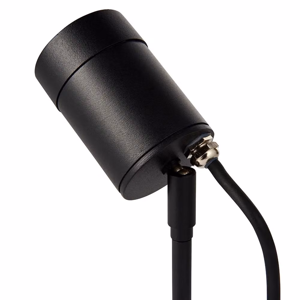 Netlighting Odyssey Outdoor Ground Spike Garden Light in Satin Black with Transparent Glass, IP65 Rated, Dimmable – 2