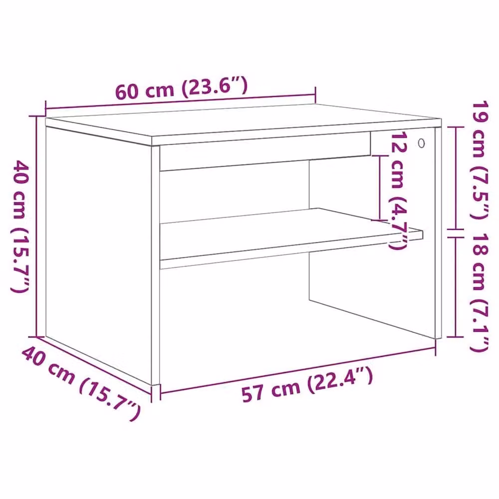 Berkfield Home Brown Oak TV Cabinet in Engineered Wood W/D/H: 60 x 40 x 40 cm – 5
