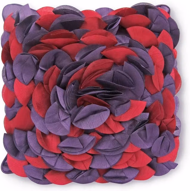 Intimates Stania Floral Filled Cushion in Red, W/D/H: 43 x 43 x 43 cm