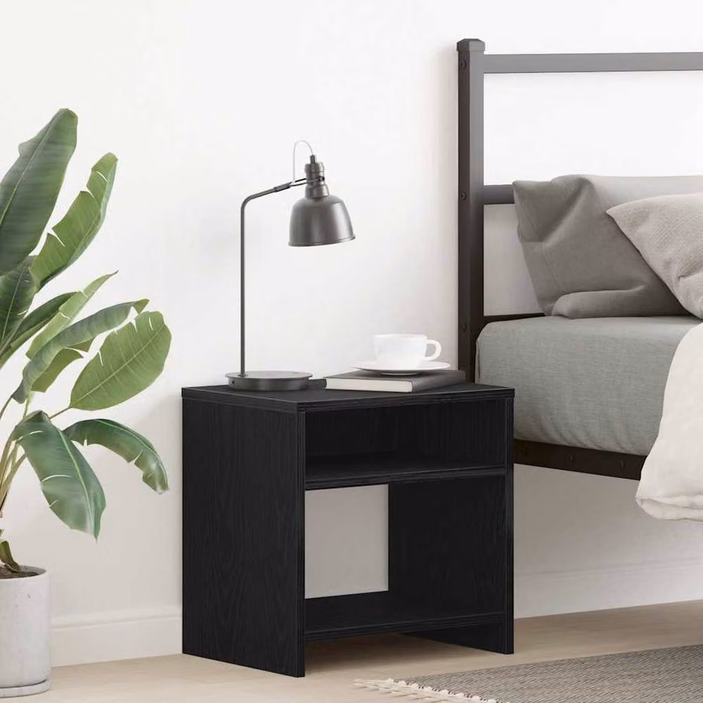 Berkfield Home Black Oak Bedside Cabinet W/D/H: 40 x 30 x 40 cm – 2