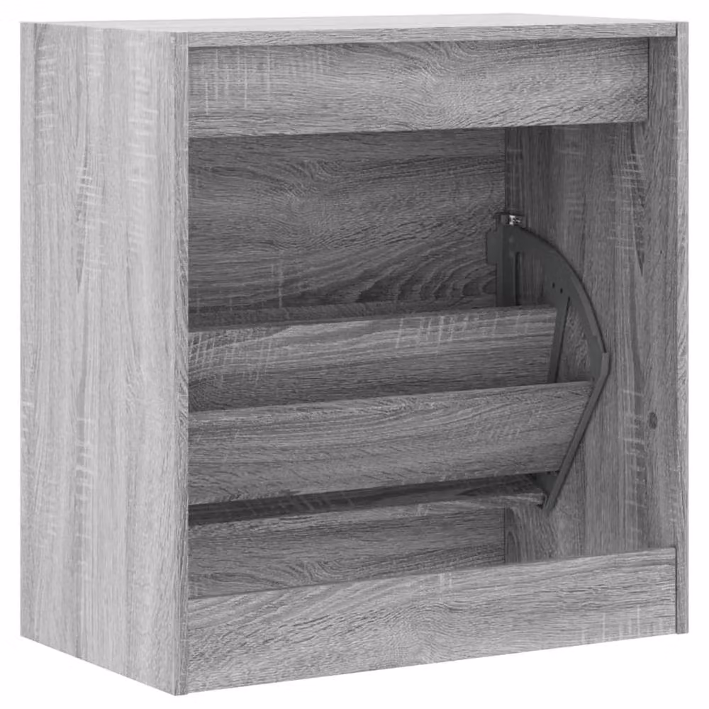 Berkfield Home Grey Sonoma Shoe Cabinet with Tilting Compartments, W/D/H: 60 x 34 x 63.5 cm – 3