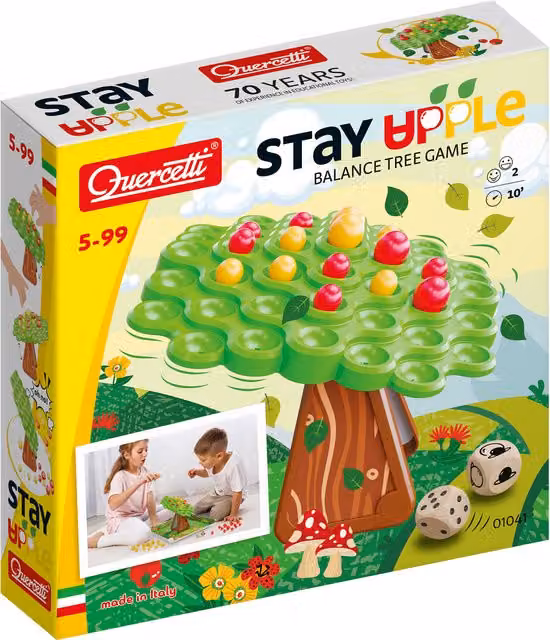 Quercetti Stay Apple Balance Game in Multicolour