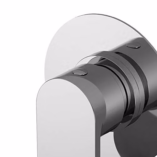 nuie BINST10 Binsey Modern Bathroom Round Concealed Stop Tap with Lever Handle, Chrome – 2