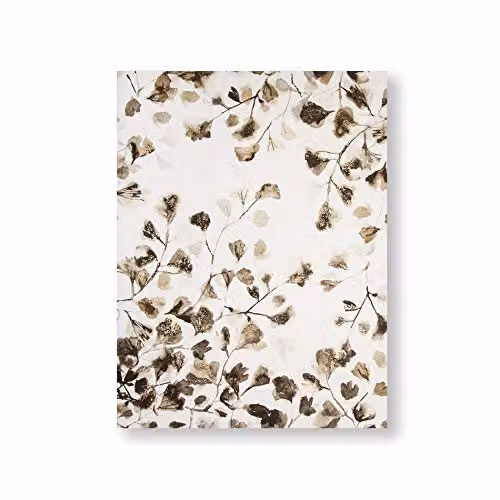 Art For The Home Sepia Nature Trail Printed Canvas Wall Art in Beige with Floral and Botanical Design – 1