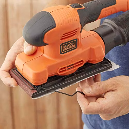 Black+Decker BEW220-GB 1/3 Sheet Finishing Sander Power Tool, Orange – 2