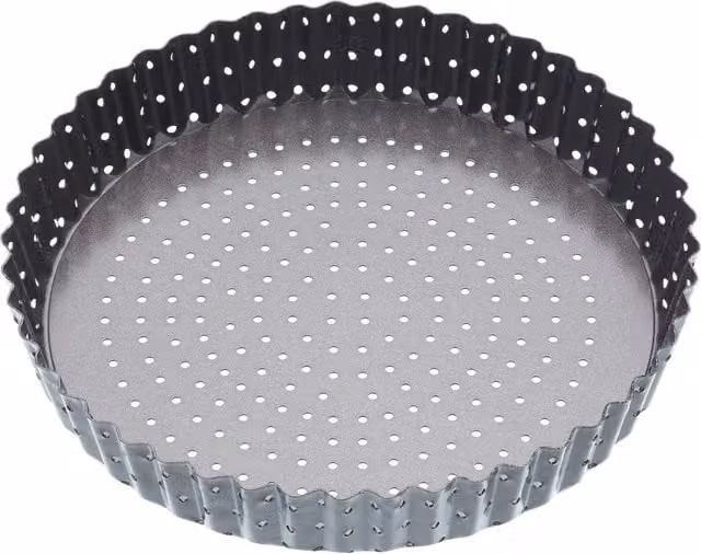 MasterClass Crusty Bake Non-stick Fluted Round Tart Tin, Black, W/D/H: 20 x 20 x 3 cm – 1