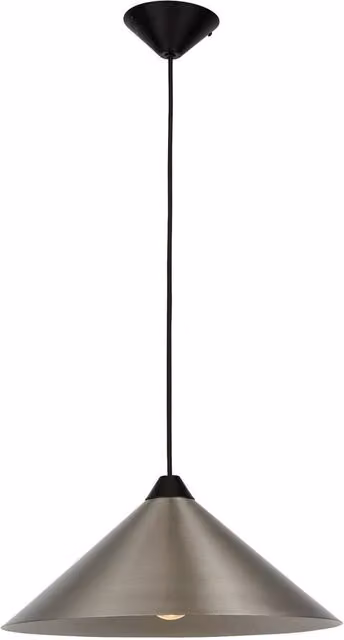 First Choice Lighting Fontana LED Ceiling Pendant, Brushed Chrome and Black, Diameter: 40 cm – 1
