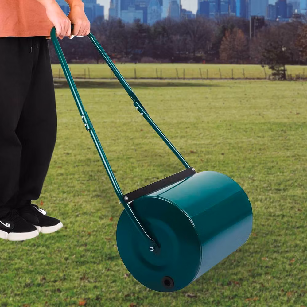 Crystals Metal Manual Push Garden Lawn Roller, Green, 30L Capacity – 2