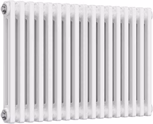 Bathroom Kingdom Colona White Double Column Horizontal Traditional Steel Radiator H: 78.5 cm, W: 50 cm – 1