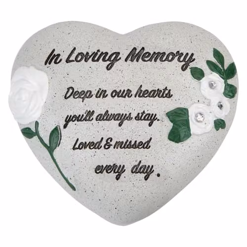 VFM e-Store Memorial Flower Pot Ornament in Grey, W/D/H: 16 x 14 x 7 cm – 1