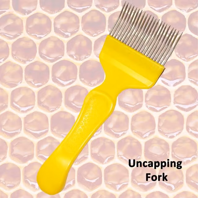 Actiasbee Metal Uncapping Fork Beehive Tool in Yellow