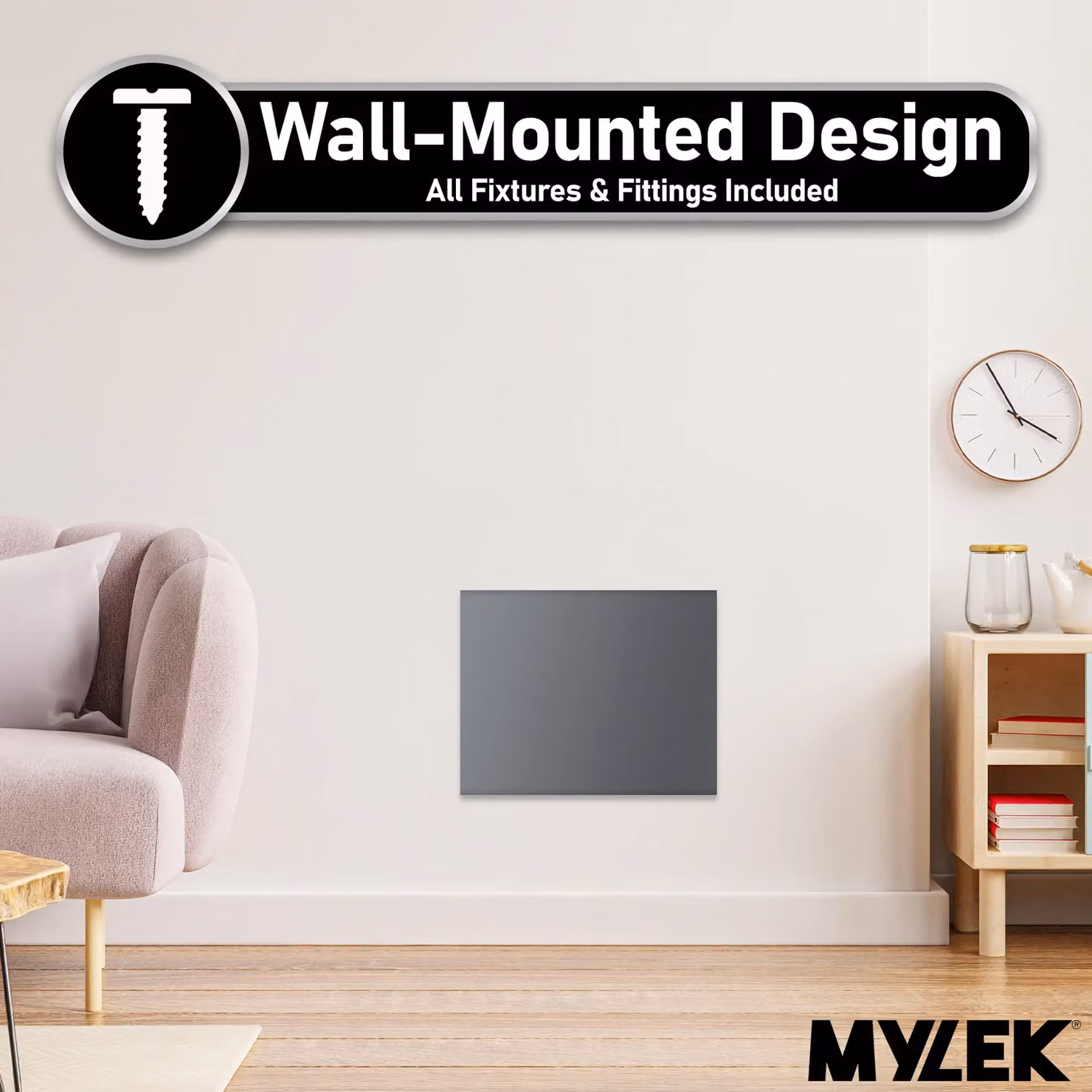 MYLEK 500W Slimline Electric Panel Convector Heater with WiFi App Control in Anthracite – 8