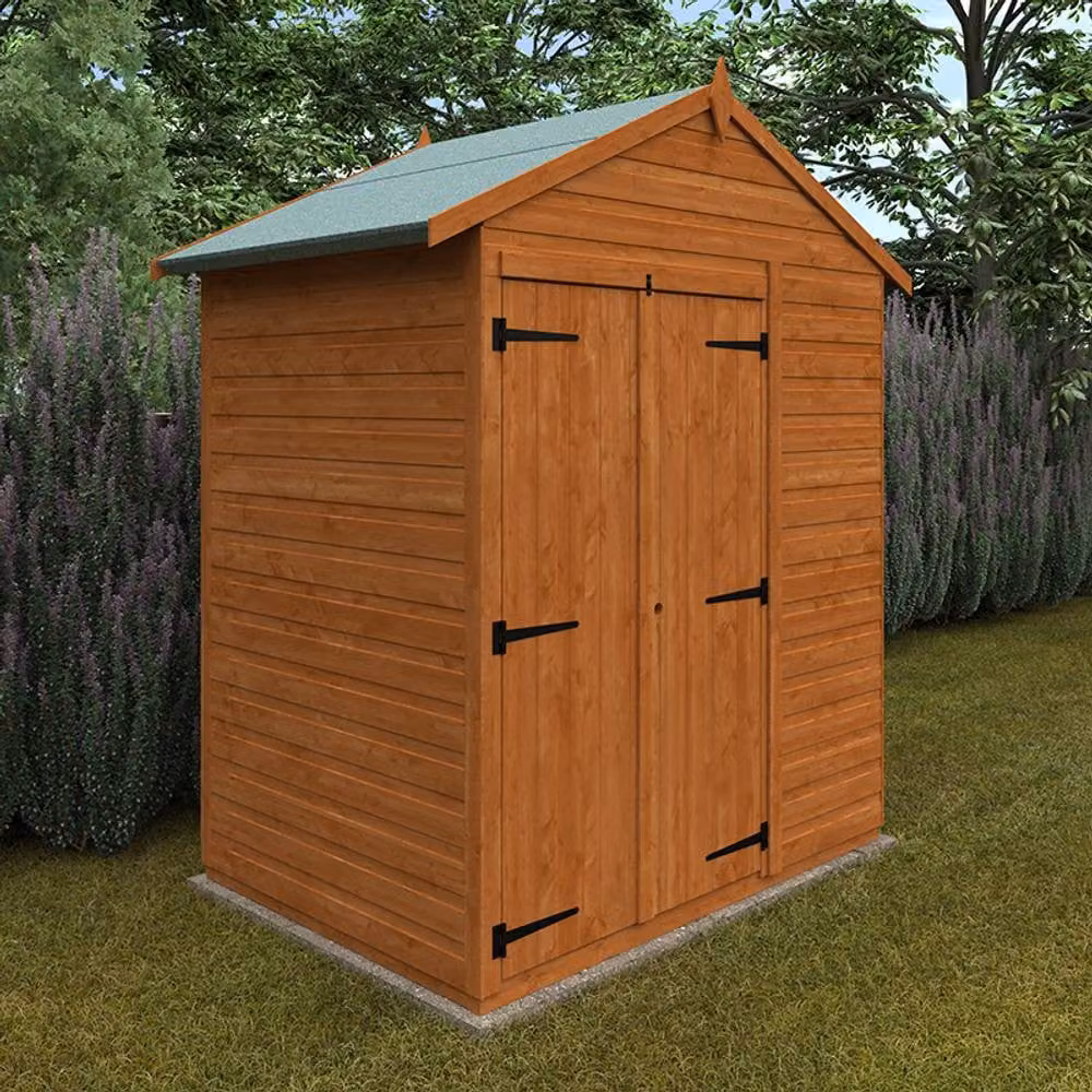 Buttercup Farm Flex Apex Double Door Windowless 12mm Wood Play House in Orange and Grey, L123.8 x W175 x H213.5 cm – 2