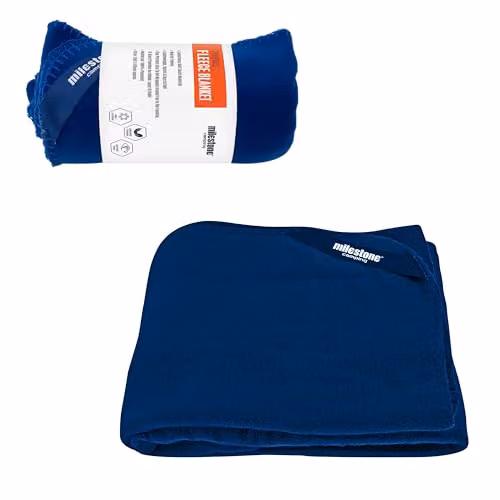 Milestone Blue Thermal Fleece Blanket, W/D/H: 120 x 150 cm – 1