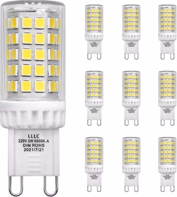 SPETLEK Dimmable Cool White Energy Saving Replacement Light Bulbs, 10 Pack