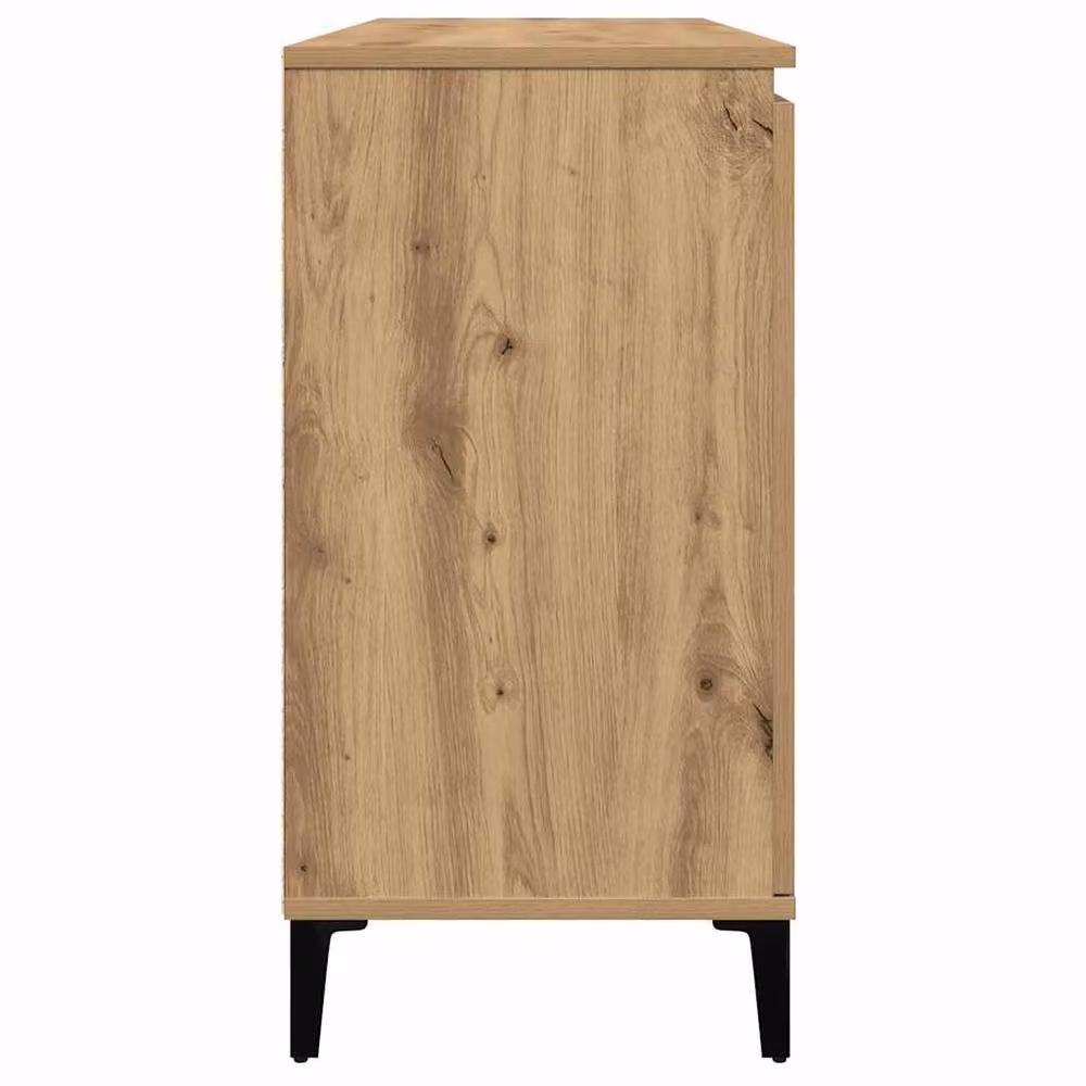 Berkfield Home Artisan Oak Sideboard in Brown, W/D/H: 102 x 35 x 70 cm – 3