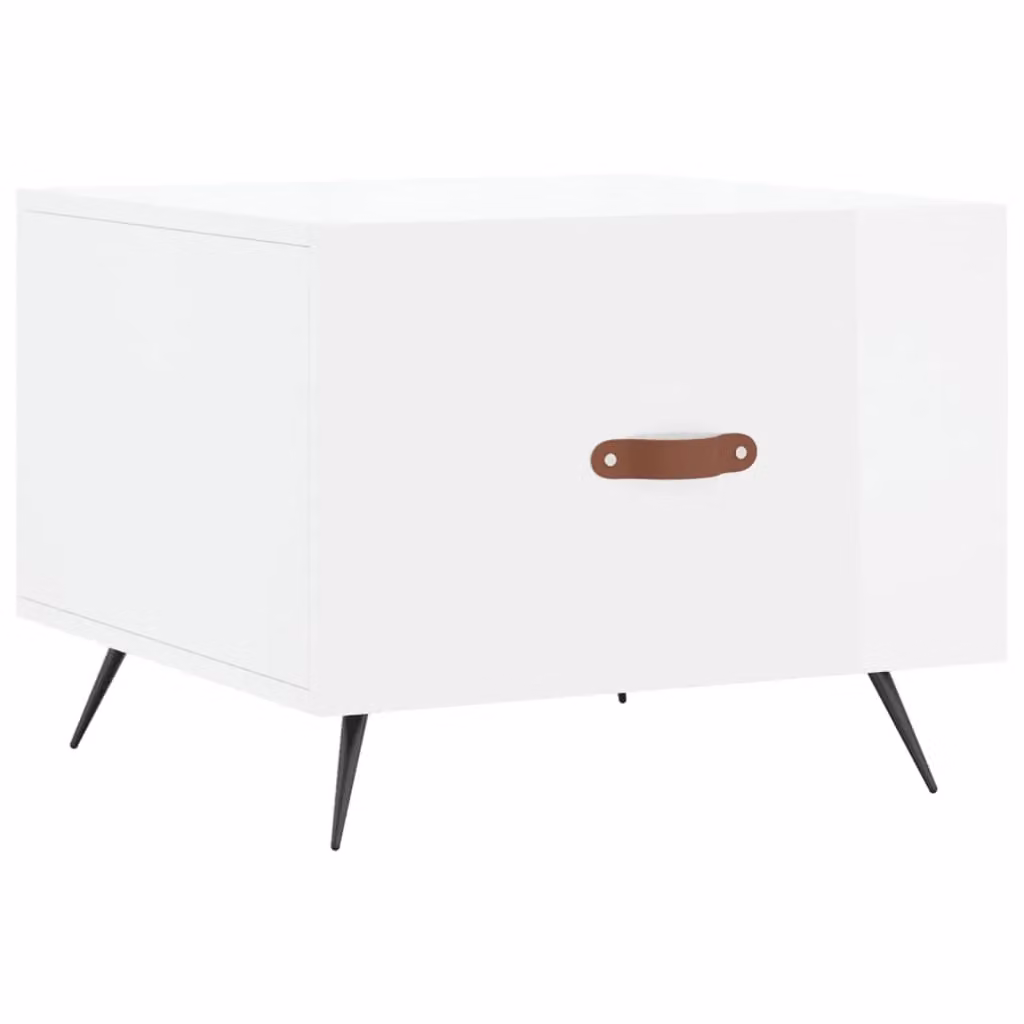 Berkfield Home High Gloss White Square Coffee Table W/D/H: 50 x 50 x 40 cm – 2