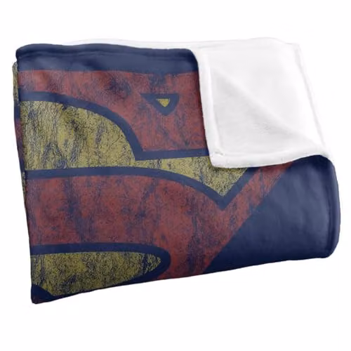 Warner Bros. Superman Logo Vintage Silky Touch Super Soft Fleece Throw Blanket, Multicolour, W: 127 cm x D: 152 cm – 2