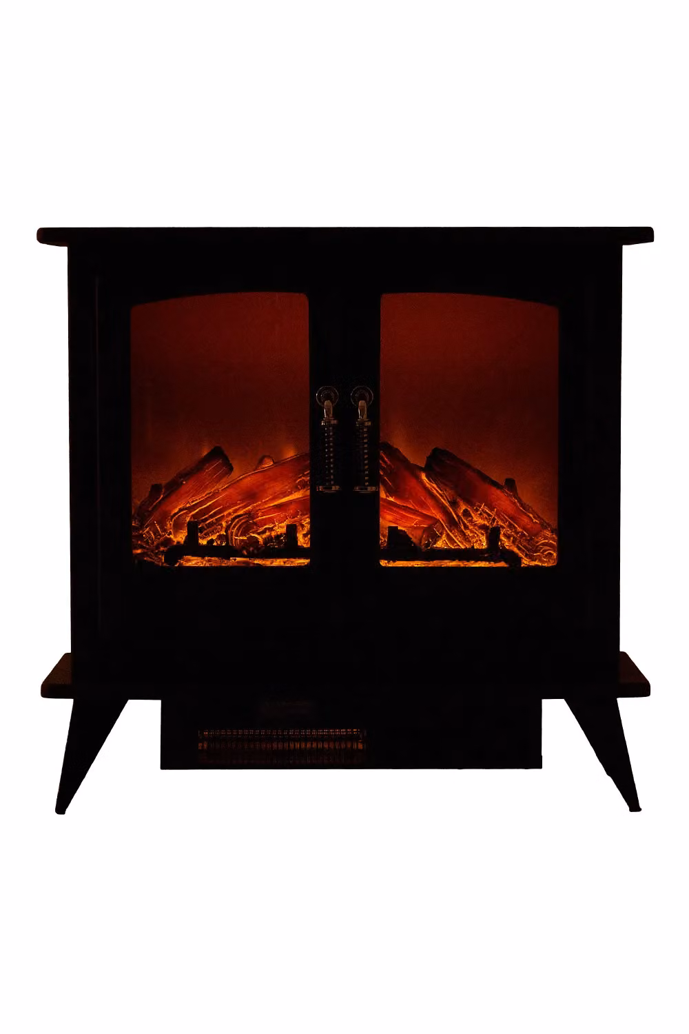 Living and Home Freestanding Electric Fireplace Heater with Remote Control and Realistic Flame Effect in Black – 2