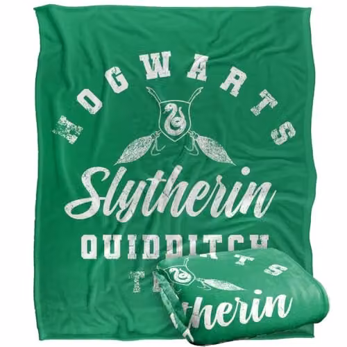 LOGOVISION Harry Potter Slytherin Quidditch Super Soft Fleece Throw Blanket, Multicolour, W: 127 cm, D: 152.4 cm – 1