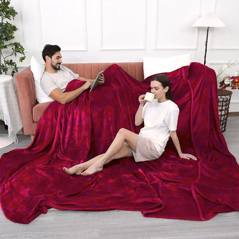 Alivio Purple Faux Fur Throw Blanket, W: 150 cm, D: 200 cm – 4