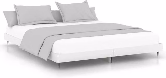 Berkfield Home White Bed Frame W/D/H: 200 x 200 x 20 cm – 1