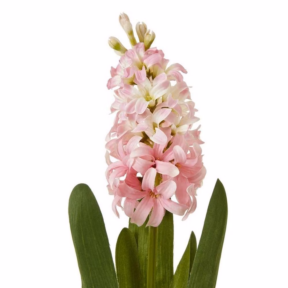 Lemon Pavilion Furniture and Decor Pink Hyacinth Single Stem Plastic Flower, Height: 44 cm – 2