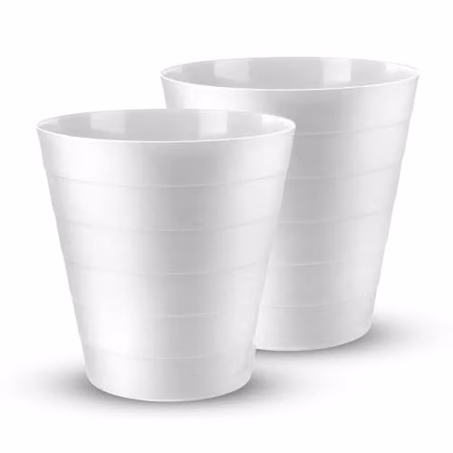 MantraRaj 6L Round Plastic Waste Paper Bin, Pack of 2, White