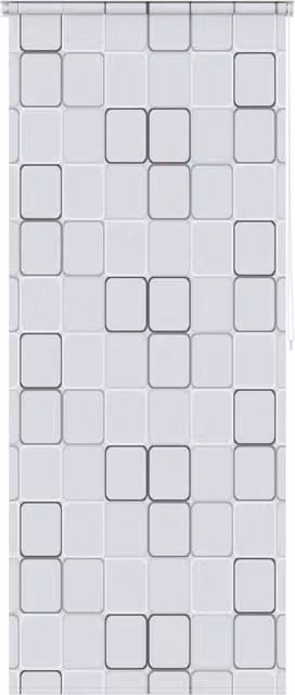 Berkfield Home White Semi-Transparent Shower Roller Blind, W: 120 cm, H: 240 cm