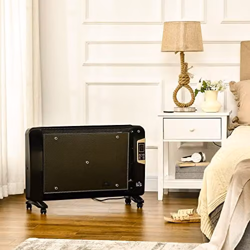 HOMCOM Mica Infrared Electric Space Heater with Remote Control and Thermostat, Black – 2