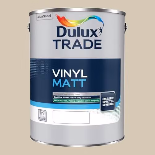 Dulux Trade Vinyl Matt Paint in Raw Cashmere, 5 l