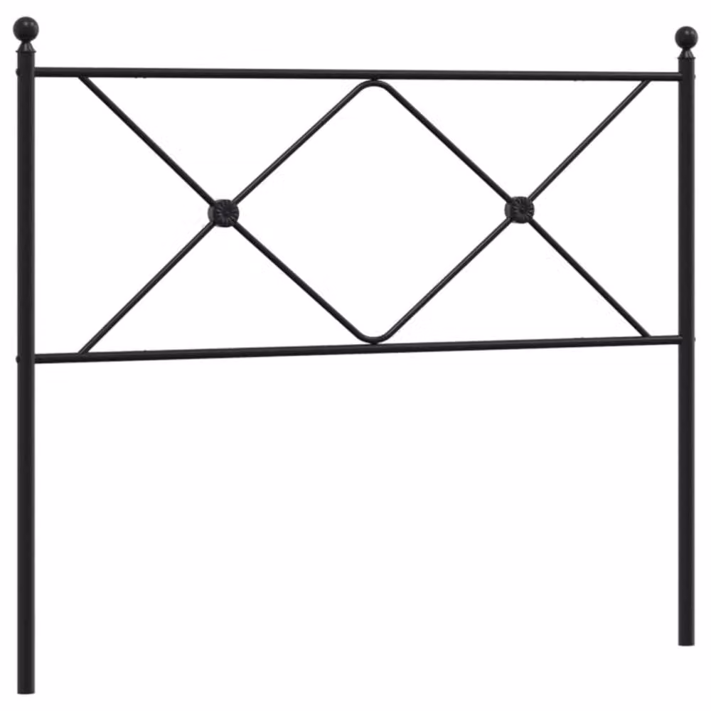 Berkfield Home Matt Black Metal Headboard – 3