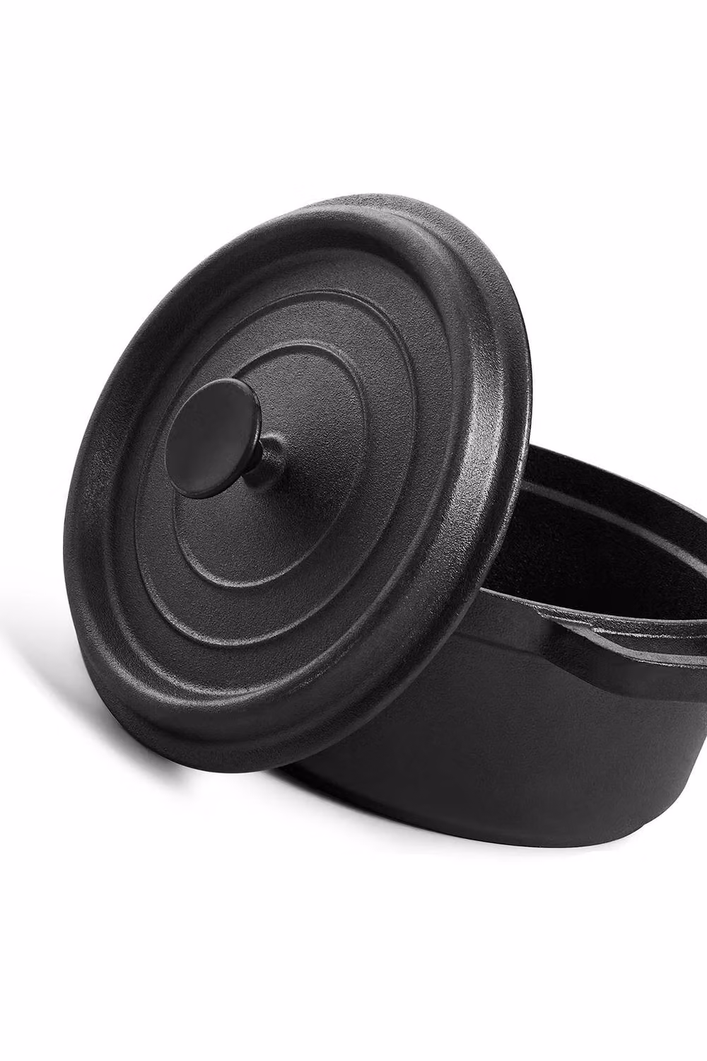 Living and Home 6L Cast Iron Dutch Oven Casserole Pot with Lid, Black – 2