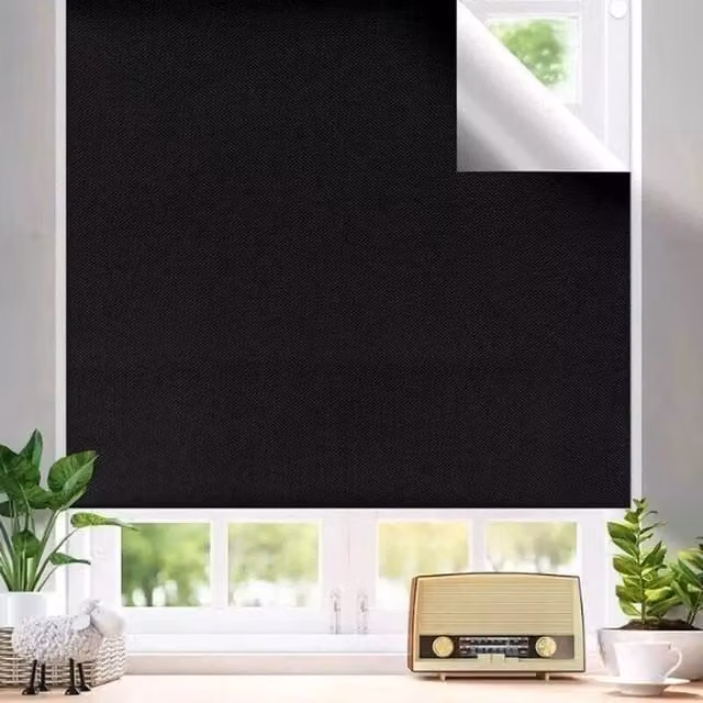 NESTLUNE Blackout Stick On Blinds in Black, W: 100 cm, H: 150 cm – 1