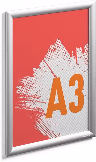 Durable Aluminium Snap Frame A3 in Silver for Wall Mounting – 2