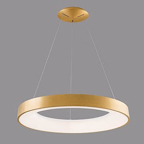 Netlighting Modern LED Ring Pendant Light in Gold/Brass with Warm White 3000K 4400lm – 2